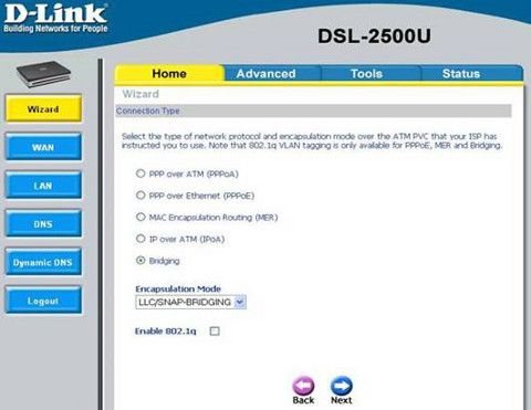 Пошаговая настройка роутера-модема dsl 2500u, выпускаемого D-Link