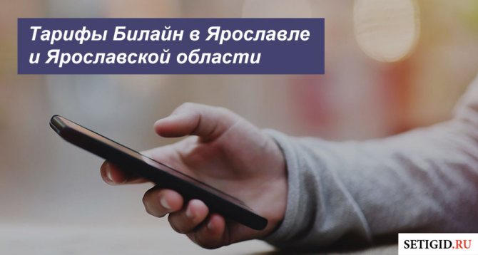 Описание актуальных тарифов Билайн в Ярославле и Ярославской области для мобильного телефона, планшета и модема
